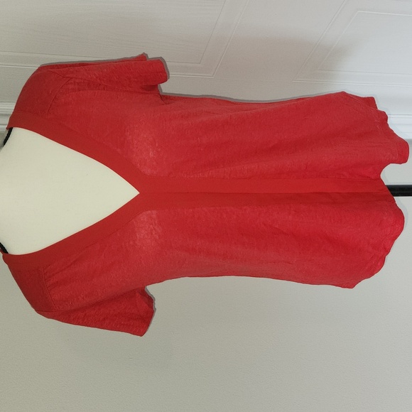 Sanctuary bright red linen tee, size XS - Picture 1 of 9